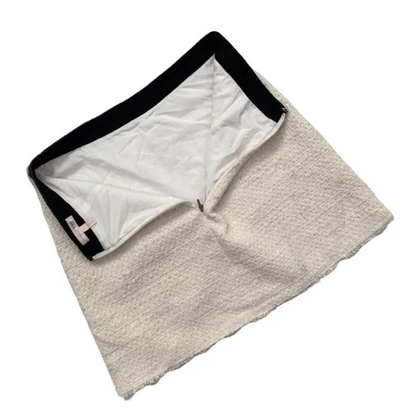 Rebecca Taylor Cream Tweed Skirt Size 4
